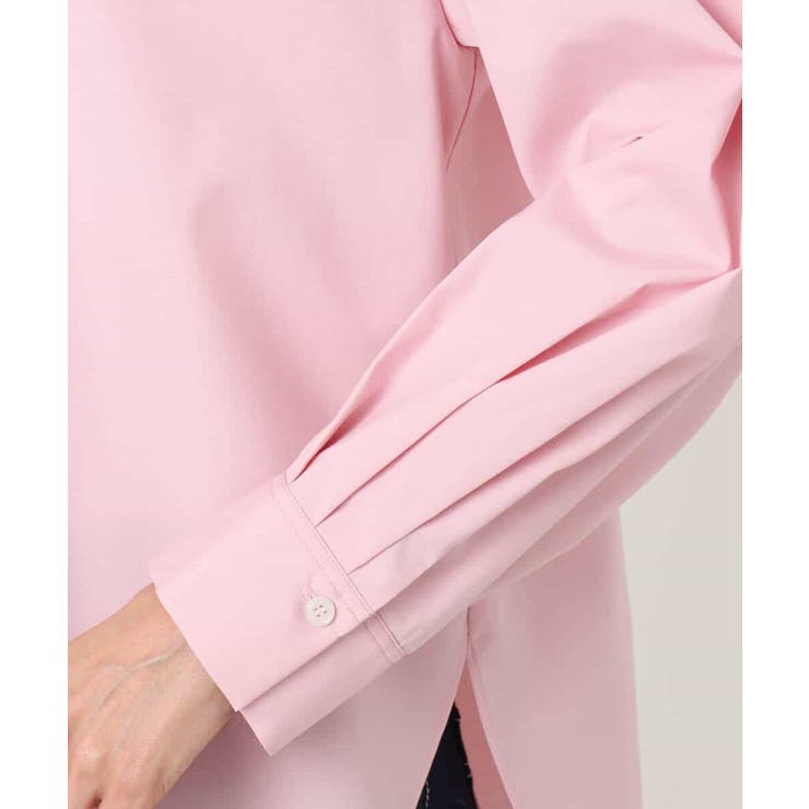 コットン混ベーシックシャツ（無地）/接触冷感/防シワ/洗える | MK MICHEL KLEIN | 詳細画像54 