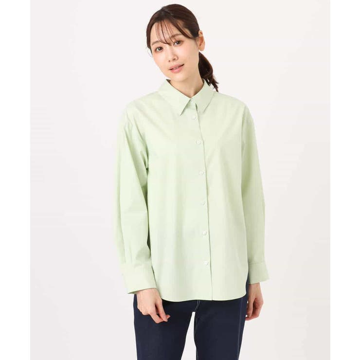 コットン混ベーシックシャツ（無地）/接触冷感/防シワ/洗える | MK MICHEL KLEIN | 詳細画像61 