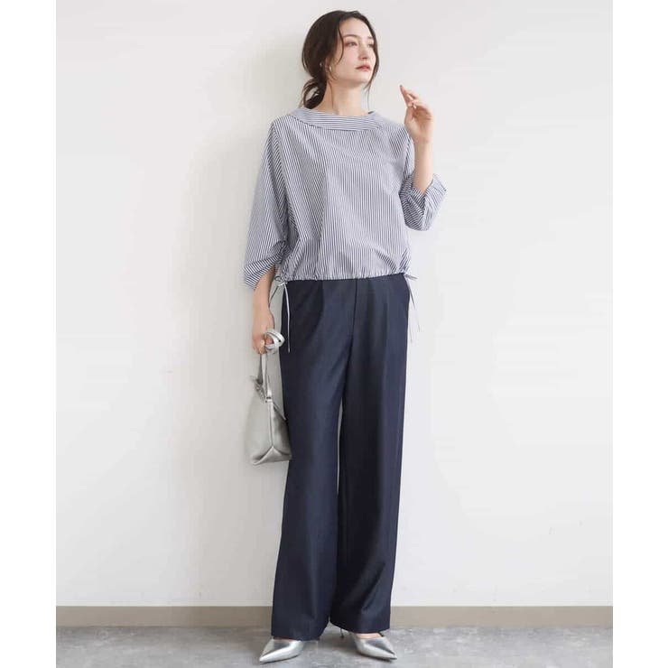 ロールネック ギャザースリーブブラウス/接触冷感/洗える | MK MICHEL KLEIN | 詳細画像14 