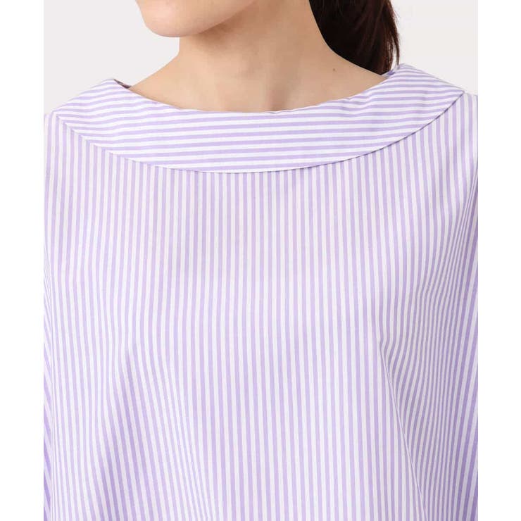 ロールネック ギャザースリーブブラウス/接触冷感/洗える | MK MICHEL KLEIN | 詳細画像2 