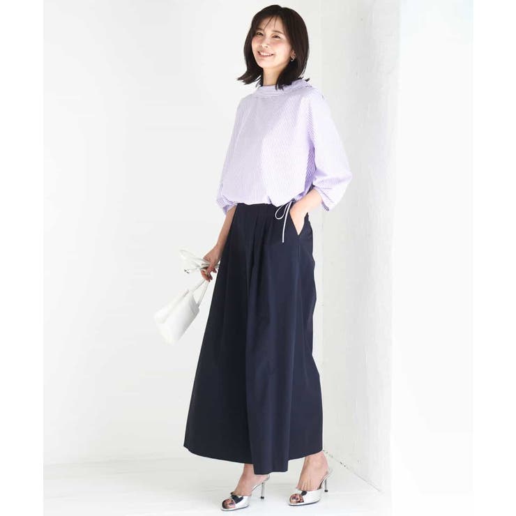 ロールネック ギャザースリーブブラウス/接触冷感/洗える | MK MICHEL KLEIN | 詳細画像28 