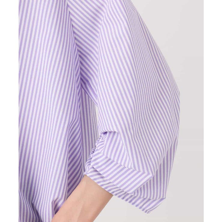 ロールネック ギャザースリーブブラウス/接触冷感/洗える | MK MICHEL KLEIN | 詳細画像4 