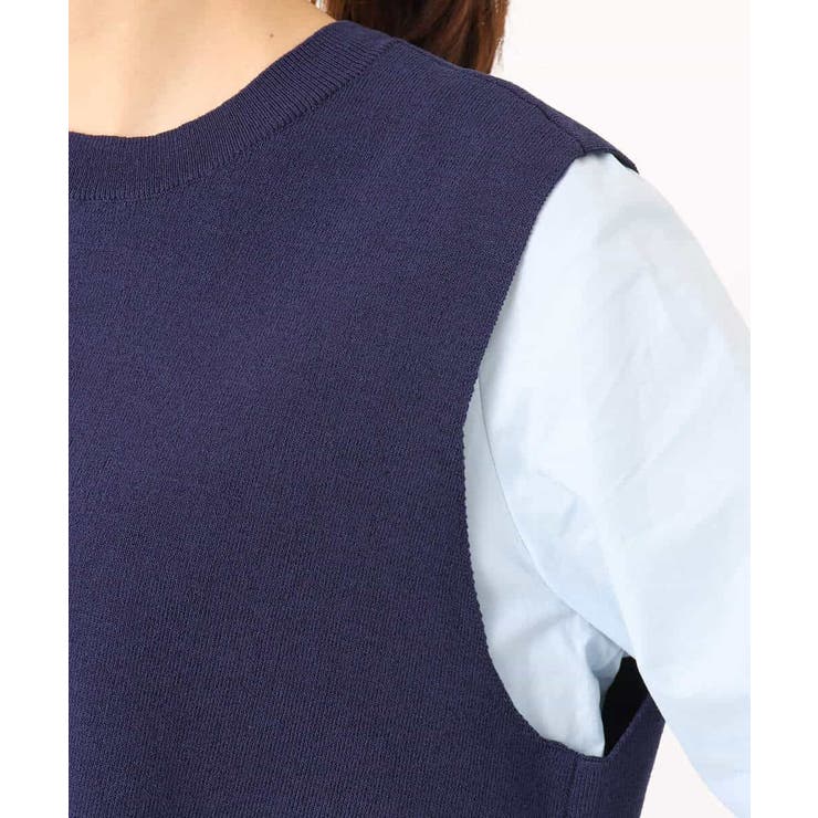 キャンディースリーブブラウス×ニットベスト ツインセット/洗える | MK MICHEL KLEIN | 詳細画像17 