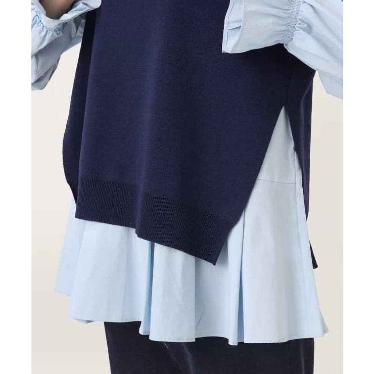 キャンディースリーブブラウス×ニットベスト ツインセット/洗える | MK MICHEL KLEIN | 詳細画像19 