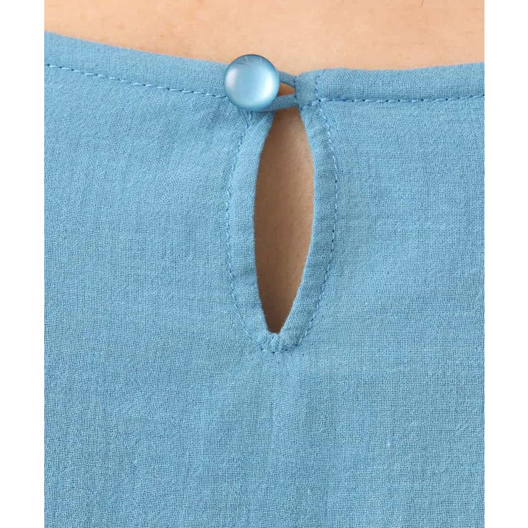 Vネックコットンシフォンチュニックブラウス/洗える | MK MICHEL KLEIN | 詳細画像14 