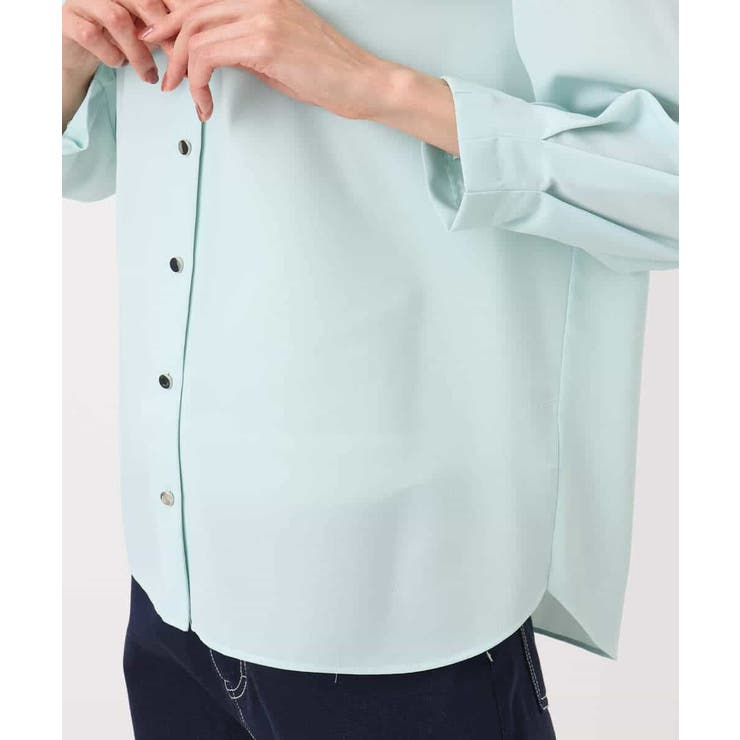 Vネックサテンブラウス/洗える | MK MICHEL KLEIN | 詳細画像20 