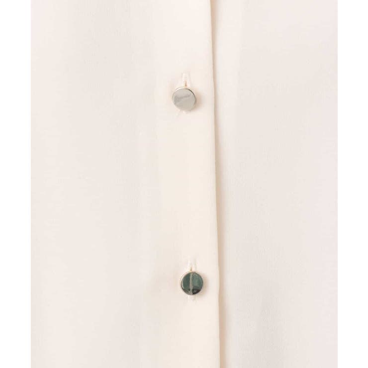 Vネックサテンブラウス/洗える | MK MICHEL KLEIN | 詳細画像23 