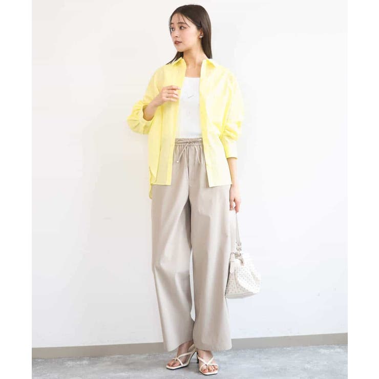 リネン混カラーシャツブラウス/接触冷感/洗える | MK MICHEL KLEIN | 詳細画像15 