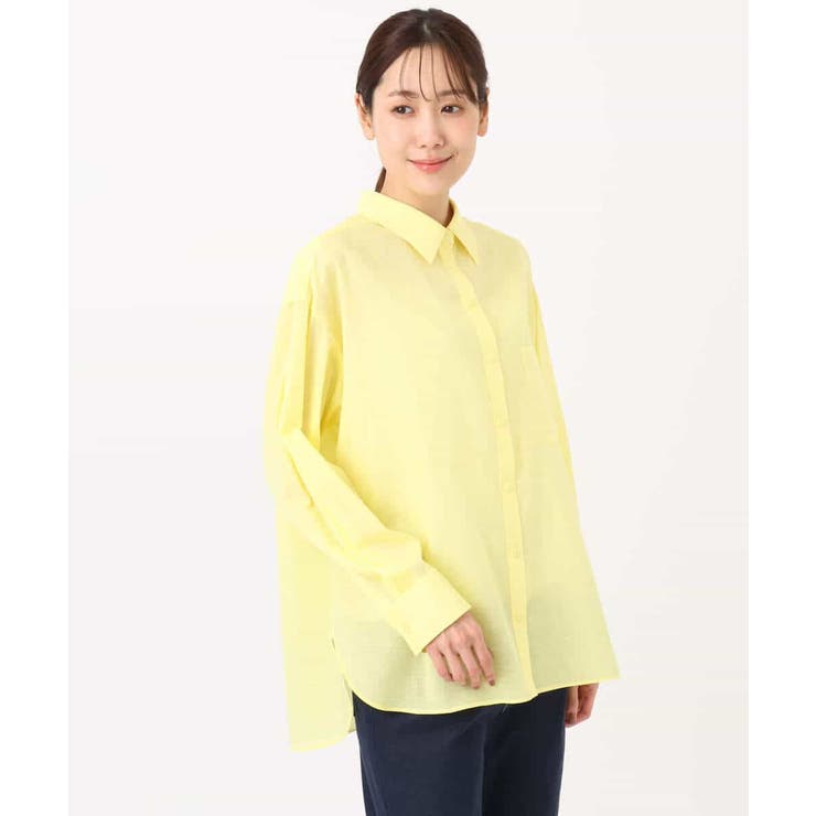 リネン混カラーシャツブラウス/接触冷感/洗える | MK MICHEL KLEIN | 詳細画像33 