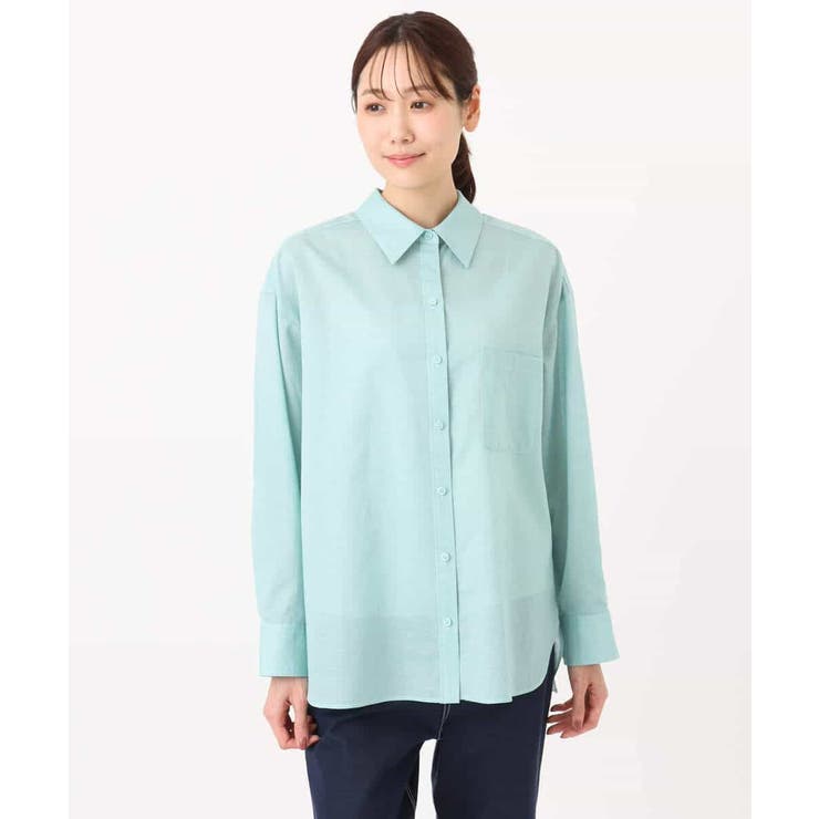 リネン混カラーシャツブラウス/接触冷感/洗える | MK MICHEL KLEIN | 詳細画像35 