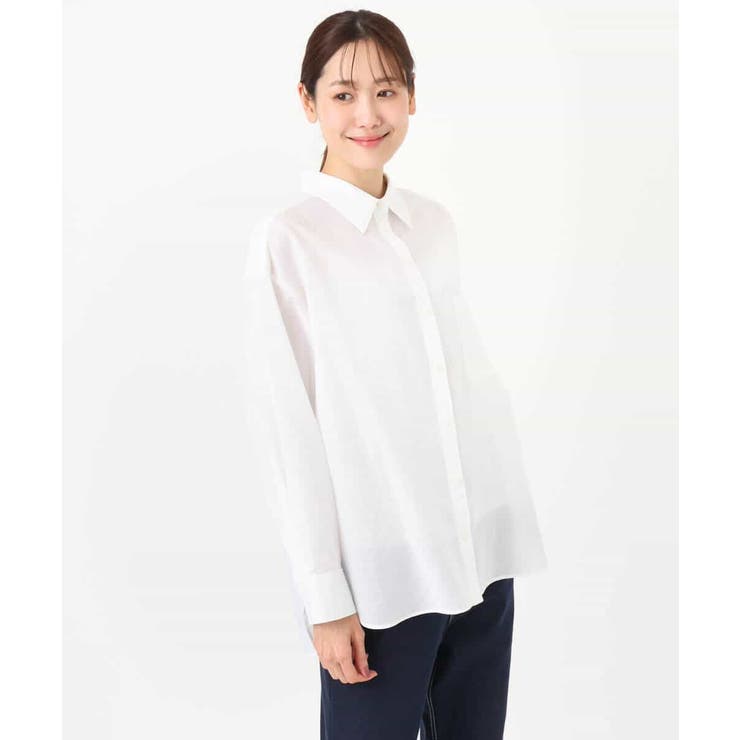 リネン混カラーシャツブラウス/接触冷感/洗える | MK MICHEL KLEIN | 詳細画像37 