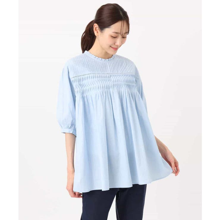 コットンピンタックチュニックブラウス/洗える | MK MICHEL KLEIN | 詳細画像10 