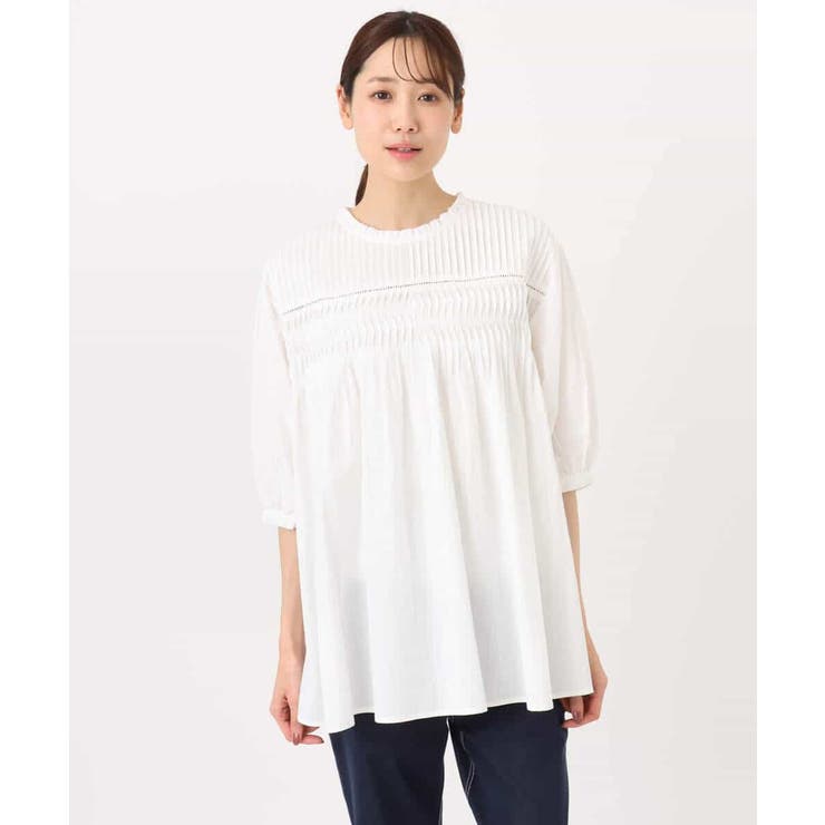 コットンピンタックチュニックブラウス/洗える | MK MICHEL KLEIN | 詳細画像19 