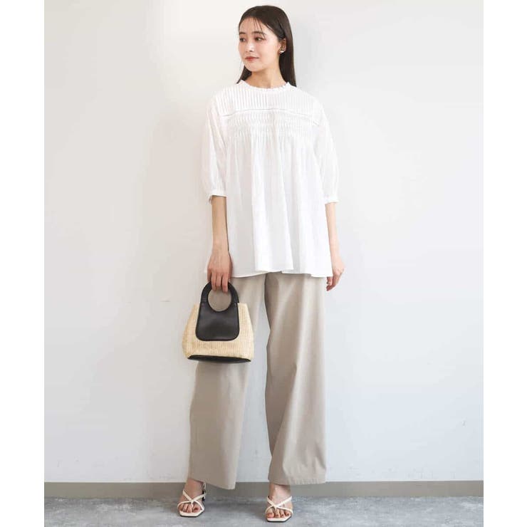 コットンピンタックチュニックブラウス/洗える | MK MICHEL KLEIN | 詳細画像3 