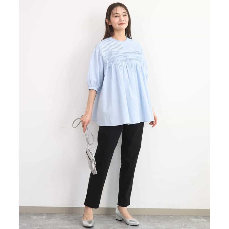 コットンピンタックチュニックブラウス/洗える | MK MICHEL KLEIN | 詳細画像9 