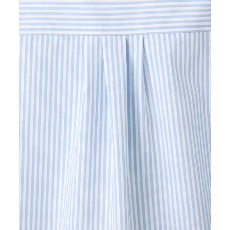 コットン混ベーシックシャツ（ストライプ）/接触冷感/防シワ/洗える | MK MICHEL KLEIN | 詳細画像18 