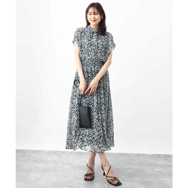 小花柄シフォンブラウス/2way/洗える[品番：ITKW0017737]｜MK MICHEL  