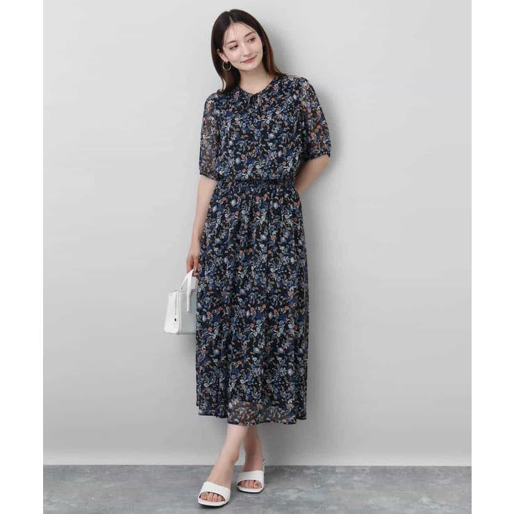 フラワードットプリントシフォンブラウス/洗える | MK MICHEL KLEIN | 詳細画像11 