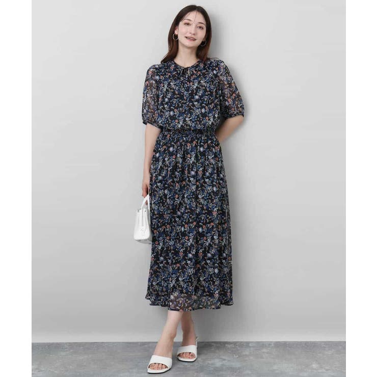 フラワードットプリントシフォンブラウス/洗える | MK MICHEL KLEIN | 詳細画像12 