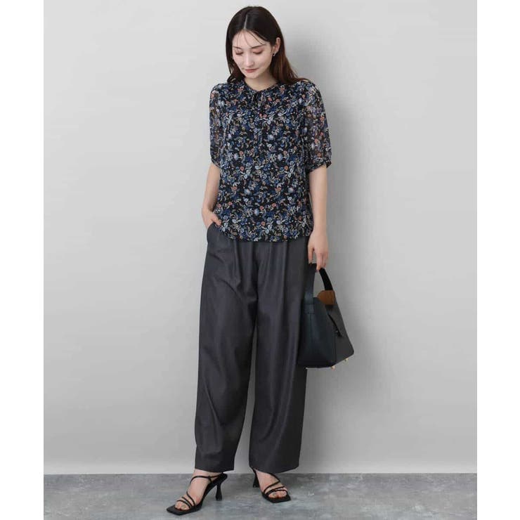 フラワードットプリントシフォンブラウス/洗える | MK MICHEL KLEIN | 詳細画像13 