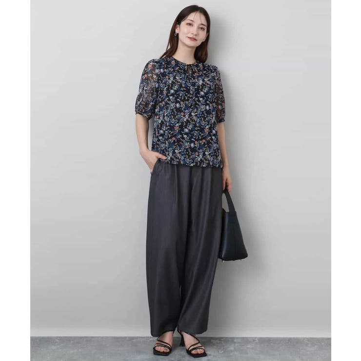 フラワードットプリントシフォンブラウス/洗える | MK MICHEL KLEIN | 詳細画像15 