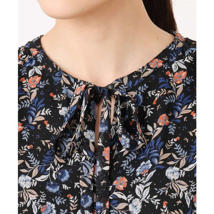 フラワードットプリントシフォンブラウス/洗える | MK MICHEL KLEIN | 詳細画像19 