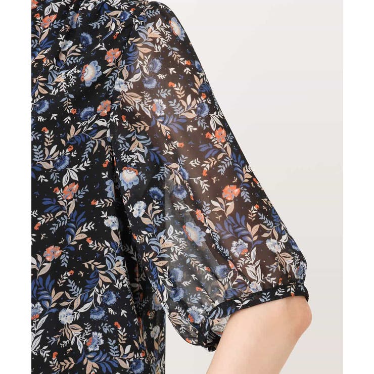 フラワードットプリントシフォンブラウス/洗える | MK MICHEL KLEIN | 詳細画像21 