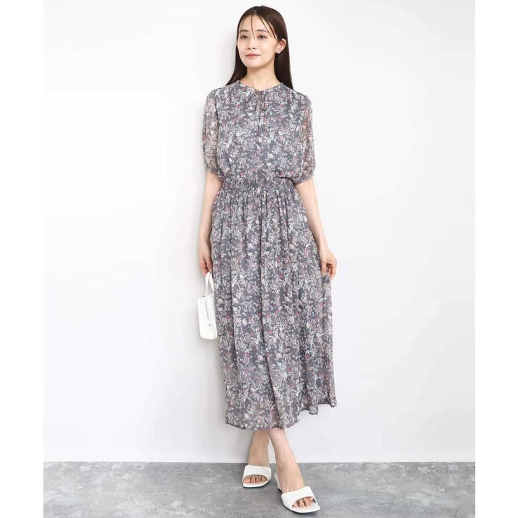 フラワードットプリントシフォンブラウス/洗える | MK MICHEL KLEIN | 詳細画像3 