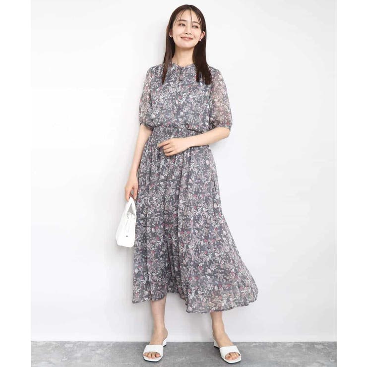 フラワードットプリントシフォンブラウス/洗える | MK MICHEL KLEIN | 詳細画像5 