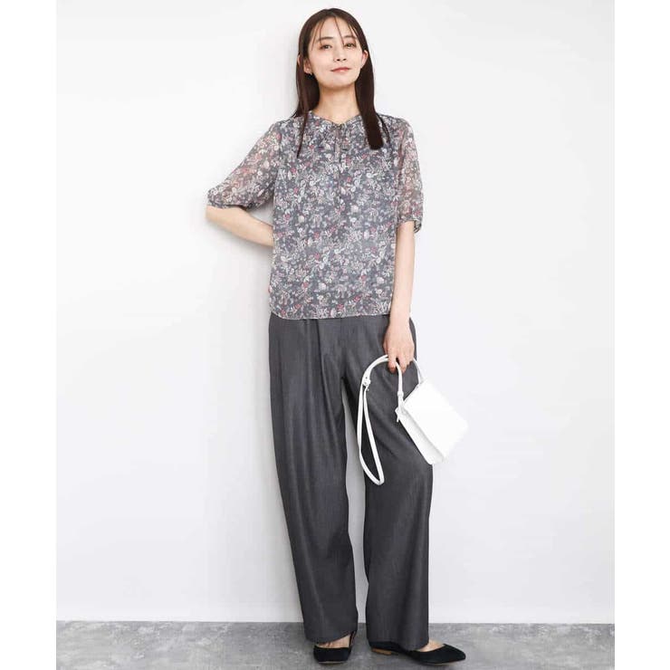 フラワードットプリントシフォンブラウス/洗える | MK MICHEL KLEIN | 詳細画像7 