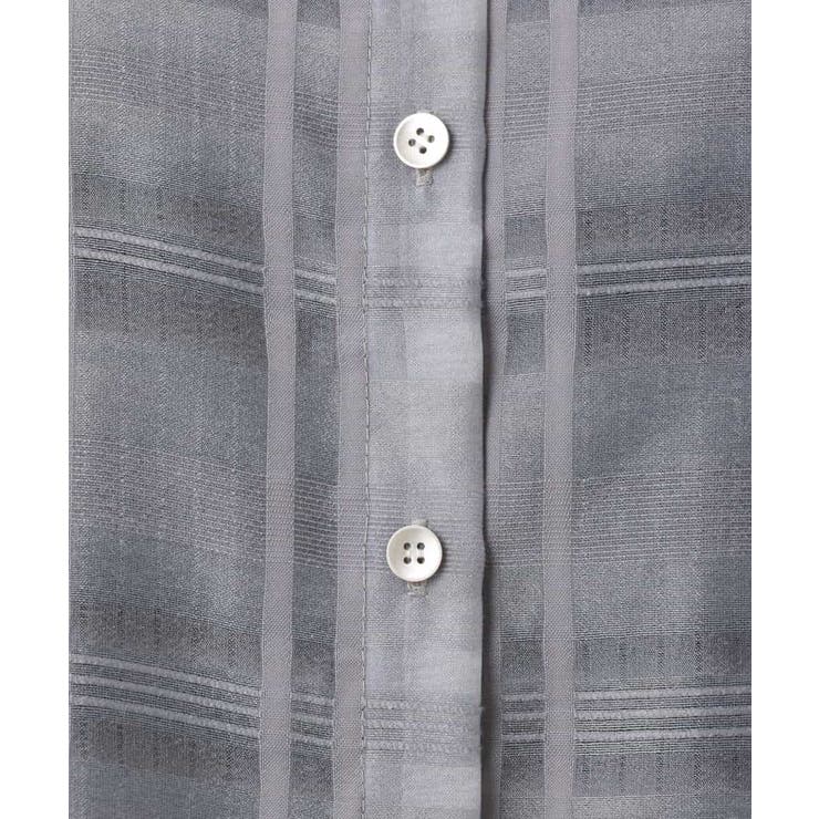 シアードビーチェックシャツブラウス/洗える | MK MICHEL KLEIN | 詳細画像18 