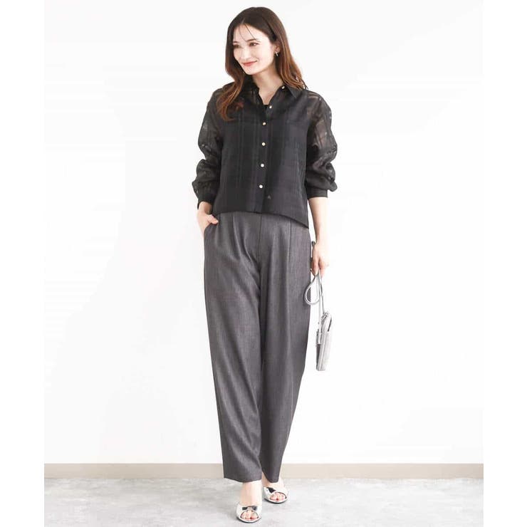 シアードビーチェックシャツブラウス/洗える | MK MICHEL KLEIN | 詳細画像5 