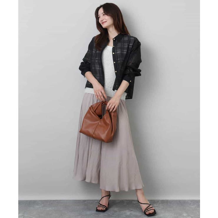 シアードビーチェックシャツブラウス/洗える | MK MICHEL KLEIN | 詳細画像6 