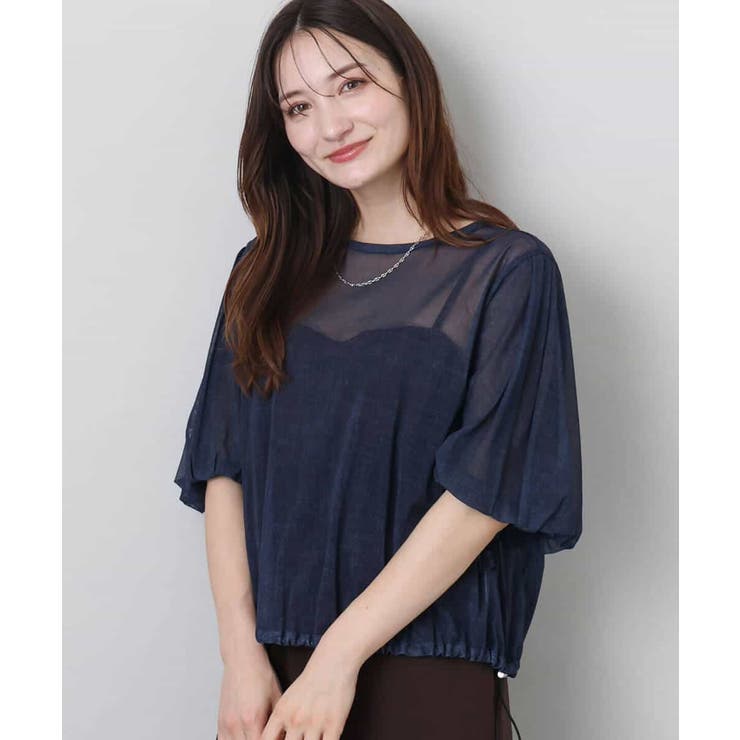 デニム調シアーブラウス/洗える | MK MICHEL KLEIN | 詳細画像14 