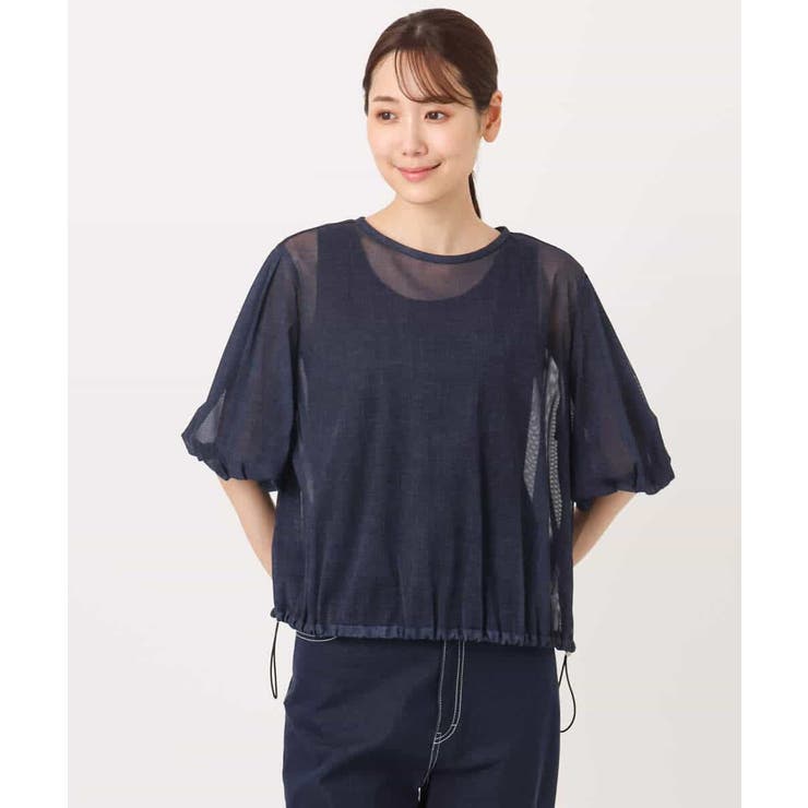 デニム調シアーブラウス/洗える | MK MICHEL KLEIN | 詳細画像18 