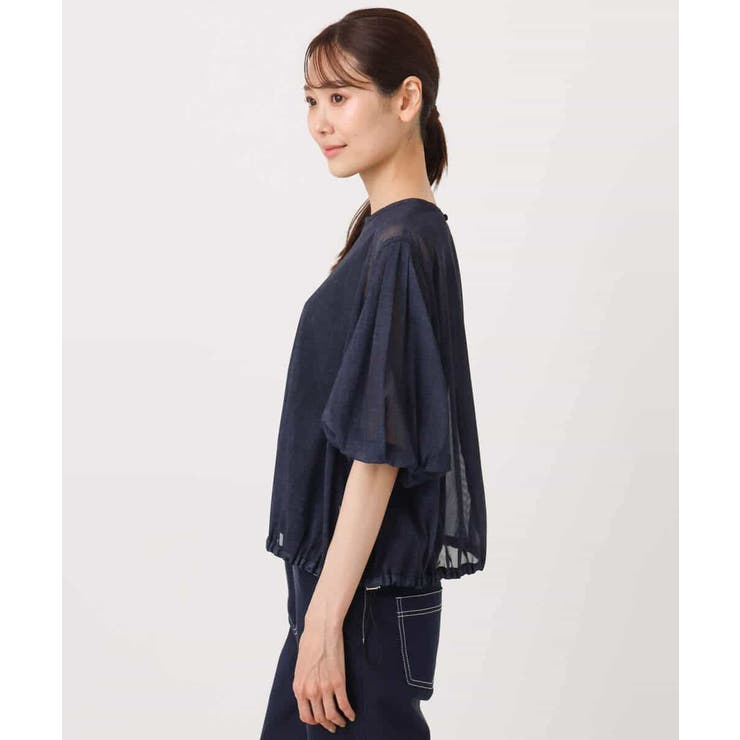 デニム調シアーブラウス/洗える | MK MICHEL KLEIN | 詳細画像19 