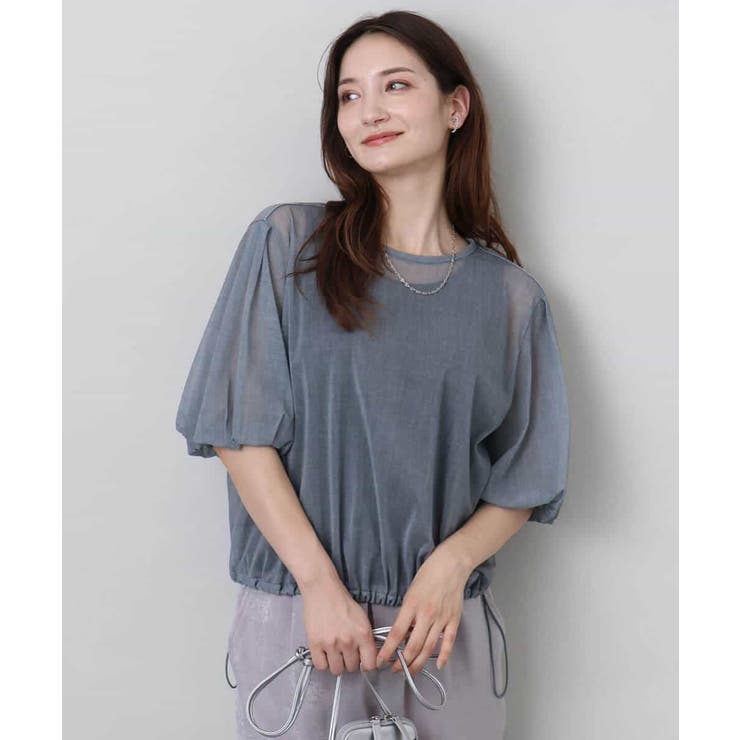 デニム調シアーブラウス/洗える | MK MICHEL KLEIN | 詳細画像2 