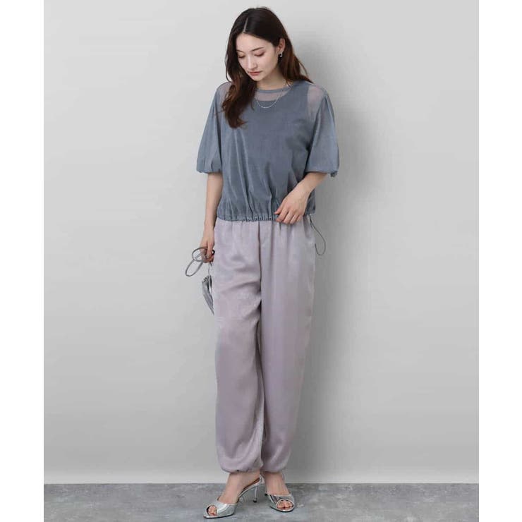 デニム調シアーブラウス/洗える | MK MICHEL KLEIN | 詳細画像4 