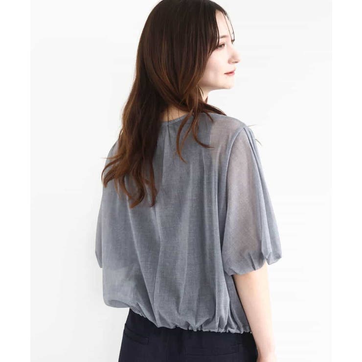 デニム調シアーブラウス/洗える | MK MICHEL KLEIN | 詳細画像6 