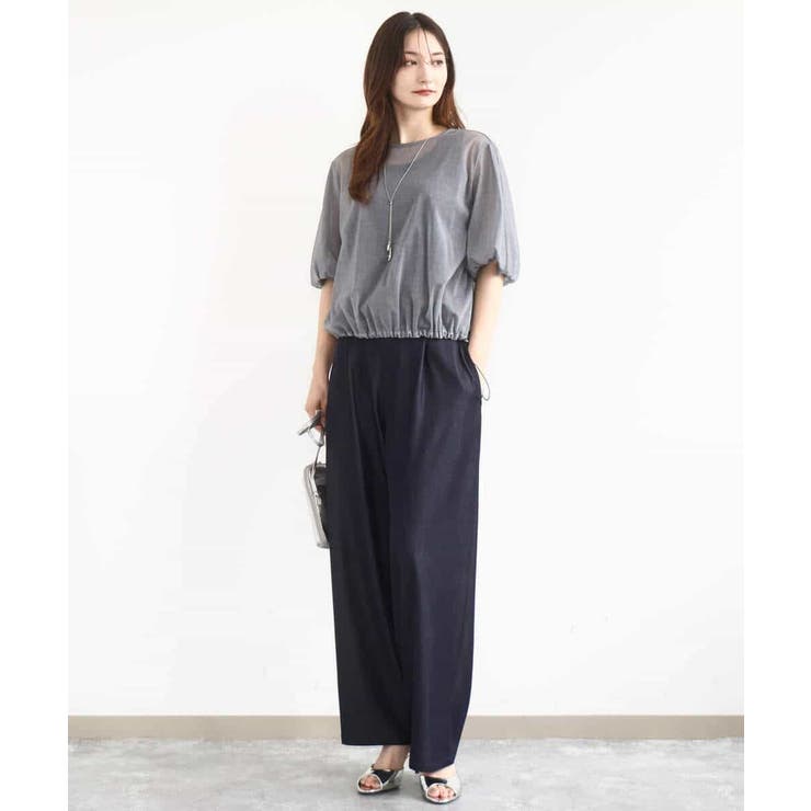 デニム調シアーブラウス/洗える | MK MICHEL KLEIN | 詳細画像7 