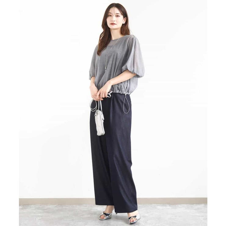 デニム調シアーブラウス/洗える | MK MICHEL KLEIN | 詳細画像8 