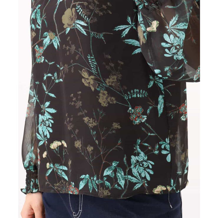 [洗える]水彩花柄シフォンブラウス | MK MICHEL KLEIN | 詳細画像41 