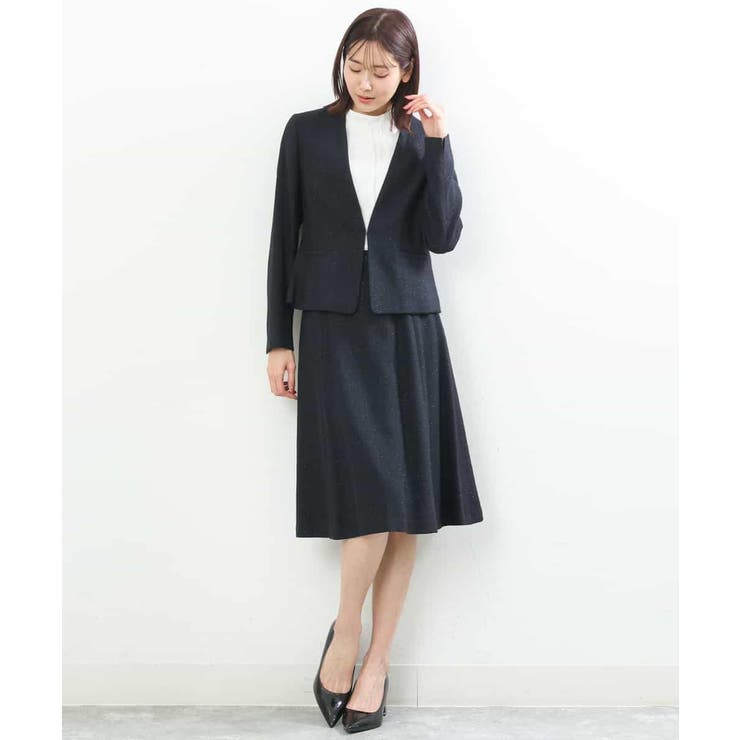 カラーレスラメツイードジャケット/洗える[品番：ITKW0002594]｜MK