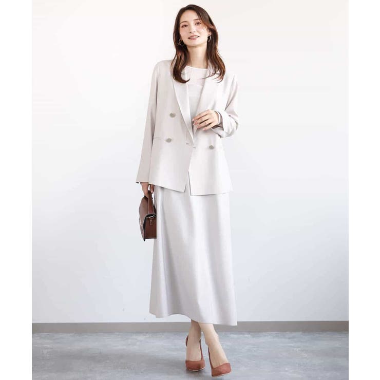 リネンライク ダブルブレストジャケット/洗える | MK MICHEL KLEIN | 詳細画像13 