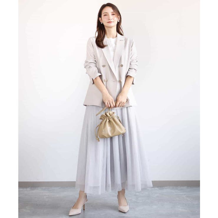 リネンライク ダブルブレストジャケット/洗える | MK MICHEL KLEIN | 詳細画像15 