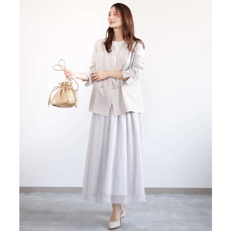 リネンライク ダブルブレストジャケット/洗える | MK MICHEL KLEIN | 詳細画像17 