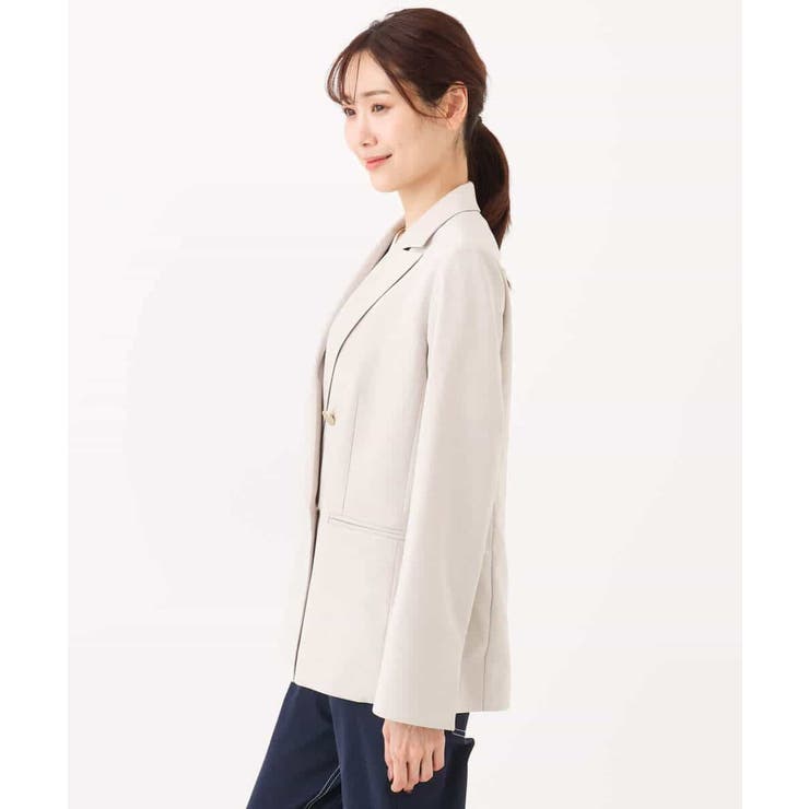 リネンライク ダブルブレストジャケット/洗える | MK MICHEL KLEIN | 詳細画像25 