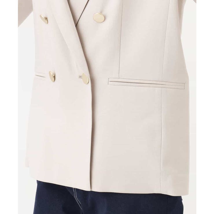 リネンライク ダブルブレストジャケット/洗える | MK MICHEL KLEIN | 詳細画像30 