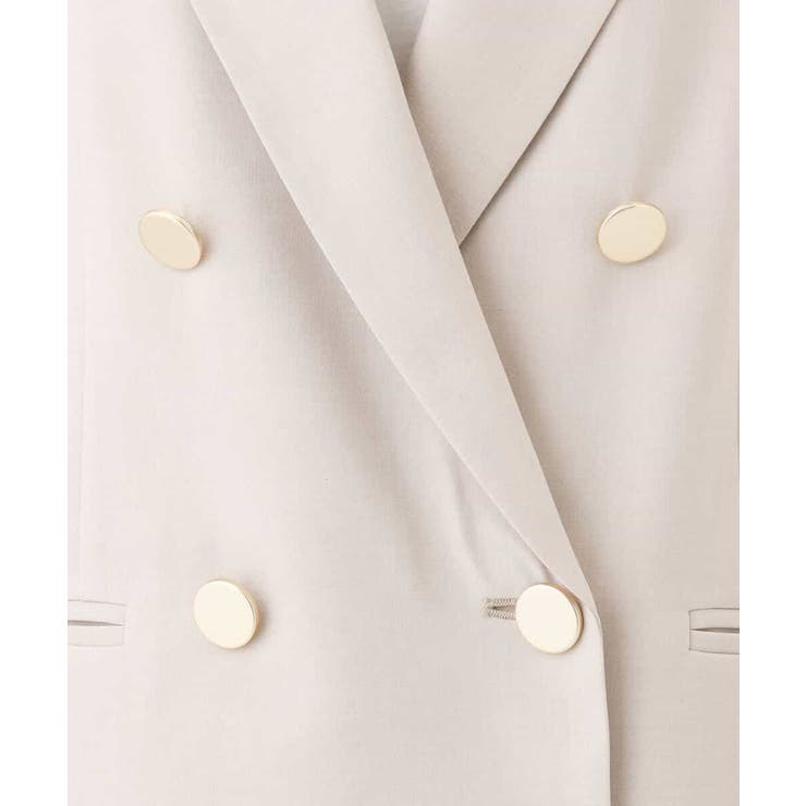 リネンライク ダブルブレストジャケット/洗える | MK MICHEL KLEIN | 詳細画像31 