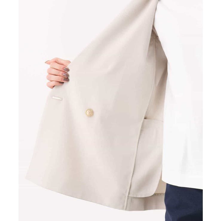 リネンライク ダブルブレストジャケット/洗える | MK MICHEL KLEIN | 詳細画像32 